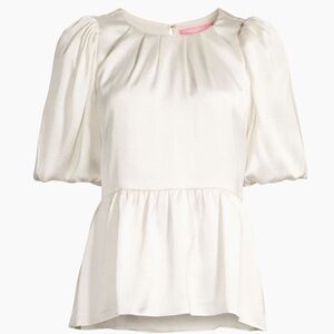 Lilly Pulitzer Blakelyn satin peplum top